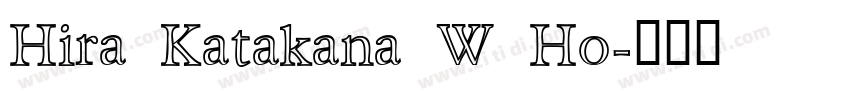 Hira Katakana W Ho字体转换